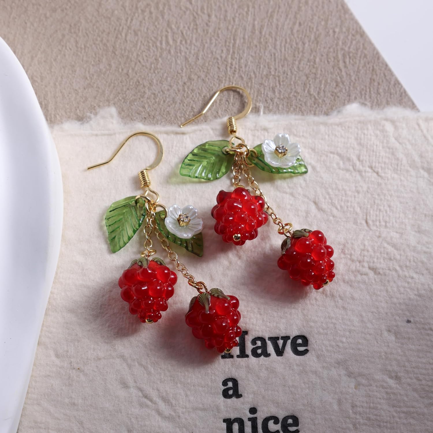 Cute Fruit earring,Dangle Drop Lightweight Food Earrings for Women - Image 2