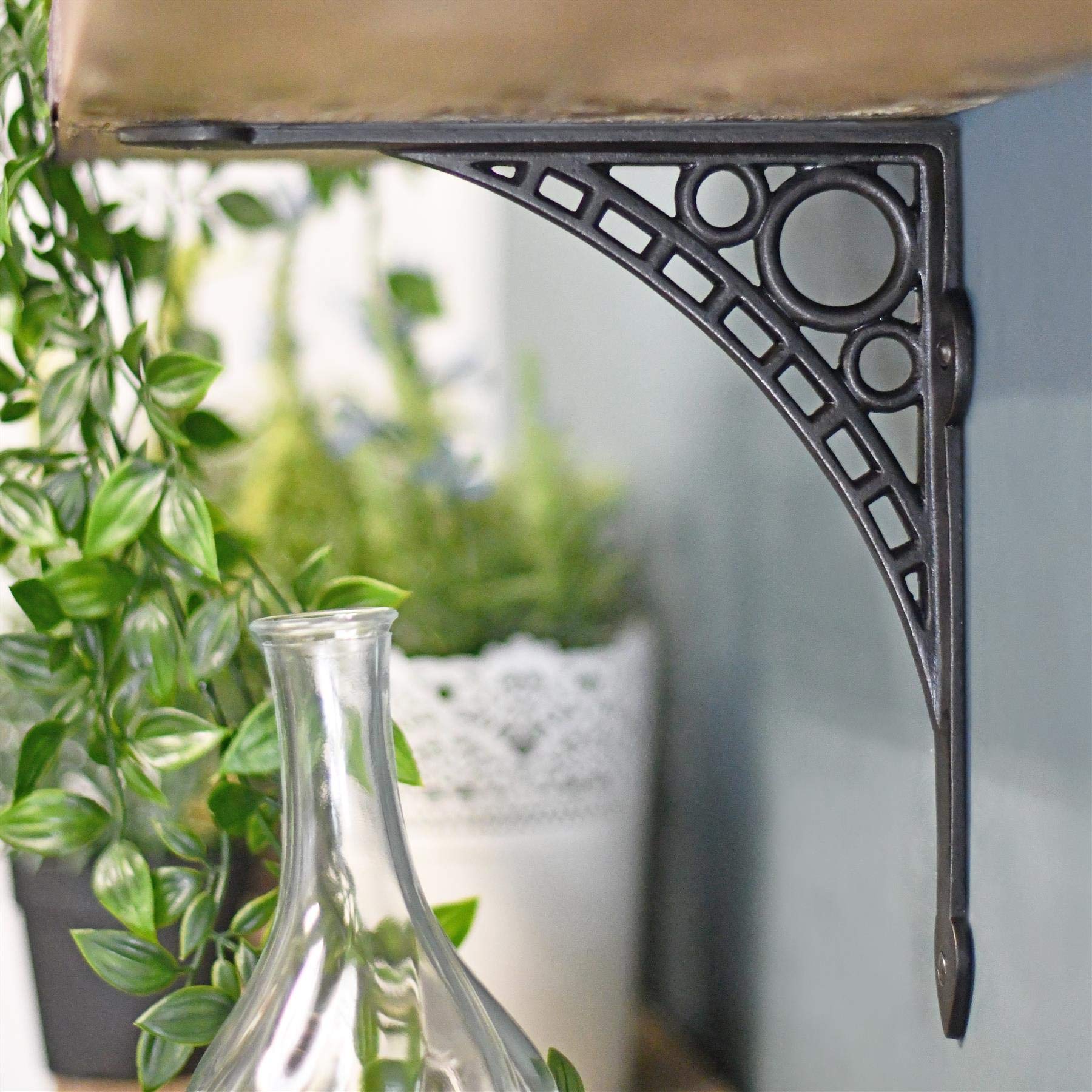 22 x 22cm Ironbridge Inspired Natural Cast Iron Wall and Shelf Bracket