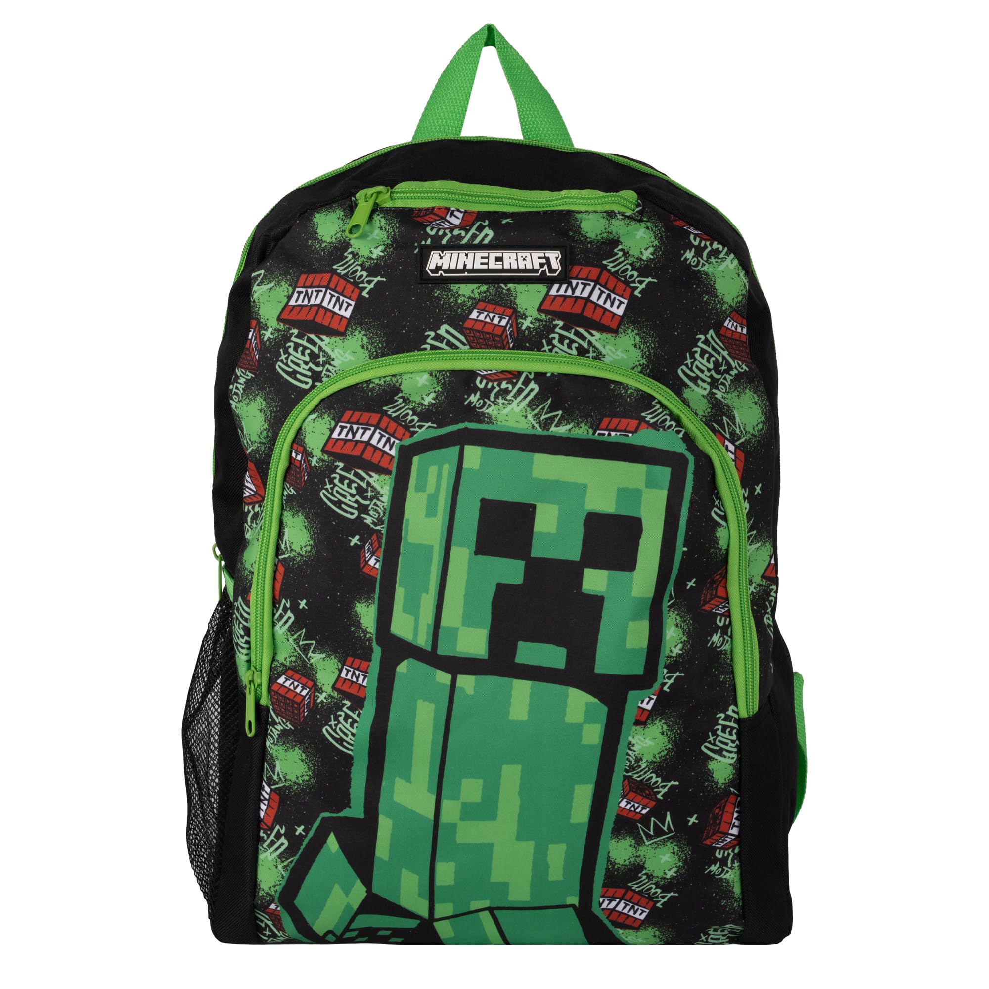 Mochila escolar Minecraft TNT para niños con compartimento amplio 4