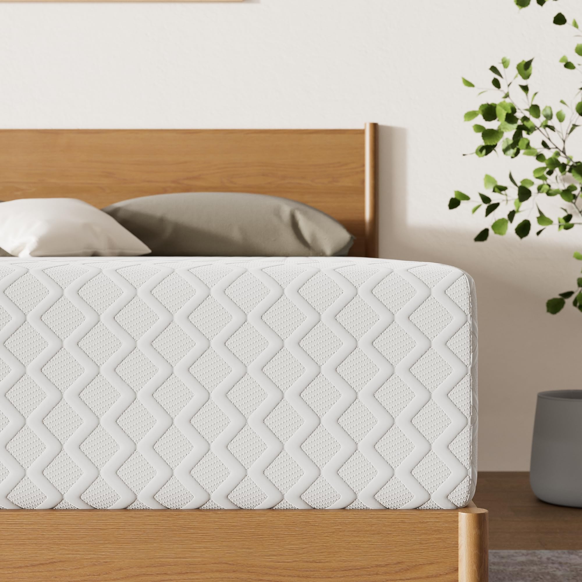 Signature Design by Ashley Chime Memory Foam 12" Queen Mattress with Thick Memory and Support Foam for Pressure Relief, Fiberglass Free, Mattress In A Box
