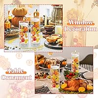 Vista 4 de MTLEE 2124 piezas de relleno de jarrón de Acción de Gracias de perlas sintéticas para relleno de jarrón con 8 velas blancas sin perfume, 2000