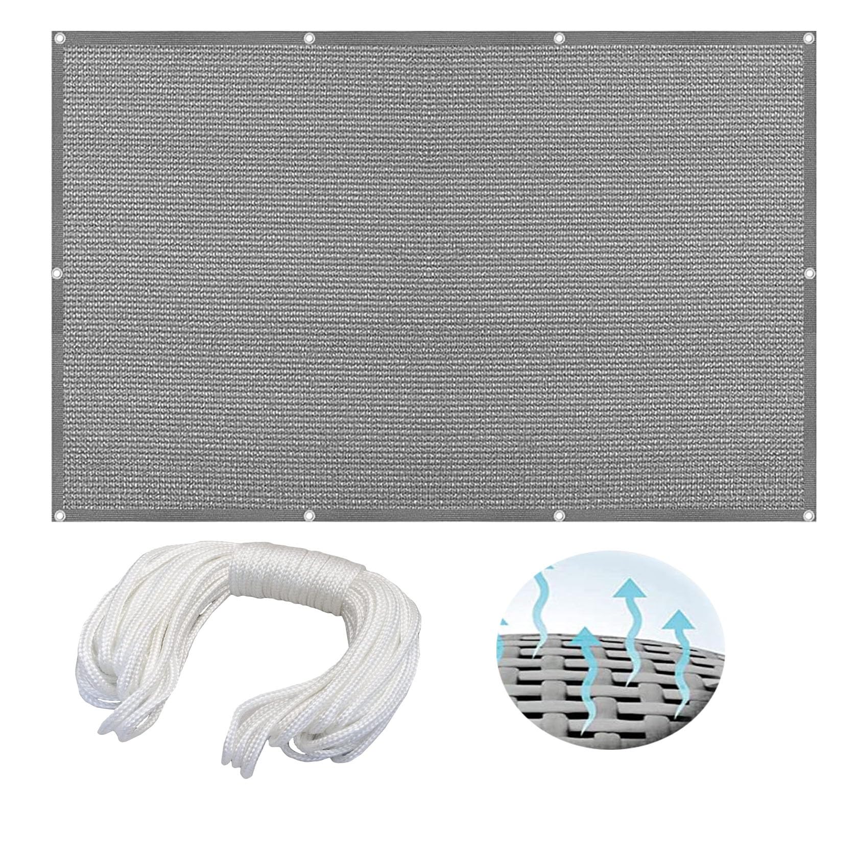 Sonnensegel 1,6x9 M – UV-Schutz 90 %, Wasserdicht, Mit Seilen Für Terrasse, Garten & Balkon
