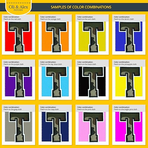 Miniatura 430 de Parches de letras termo-adhesivas de alta calidad – Lindas letras para ropa – Parche universitario para ropa – Letras bordadas de 4 1/2 parches