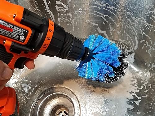 Miniatura 4 de Paquete de 2 cepillos con taladro cónico para limpiar baños, cocinas, duchas, lechada, detalles automáticos, llantas y más