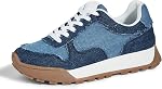 LUCKY STEP Femmes plate-forme Toile Sneaker Casual Dentelle-up Stylish Tennis Running Retro Classic Trainers Marcher Mode Sneakers