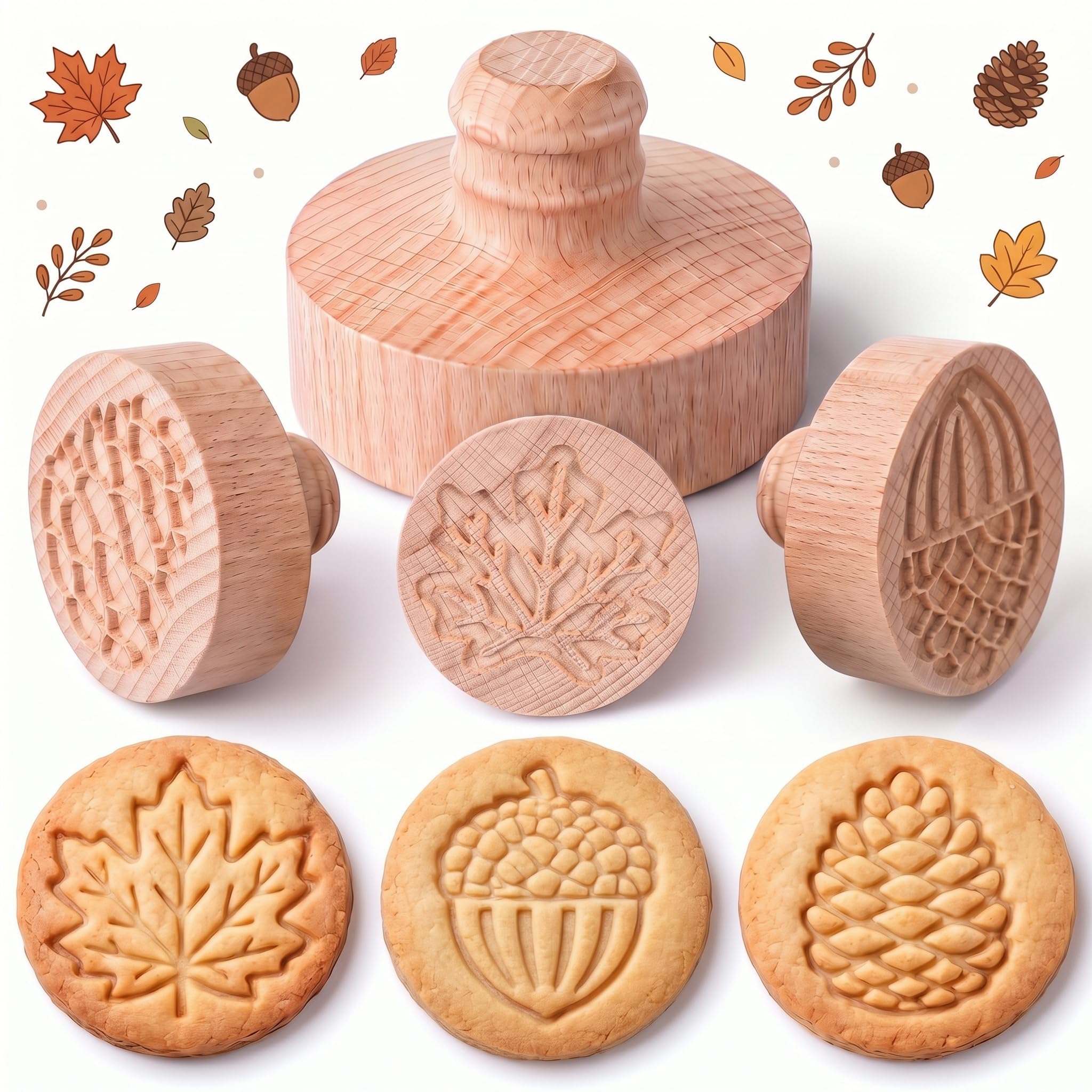 Photo 1 of OBreezify 2. Pcs Fall Cookie Stamps