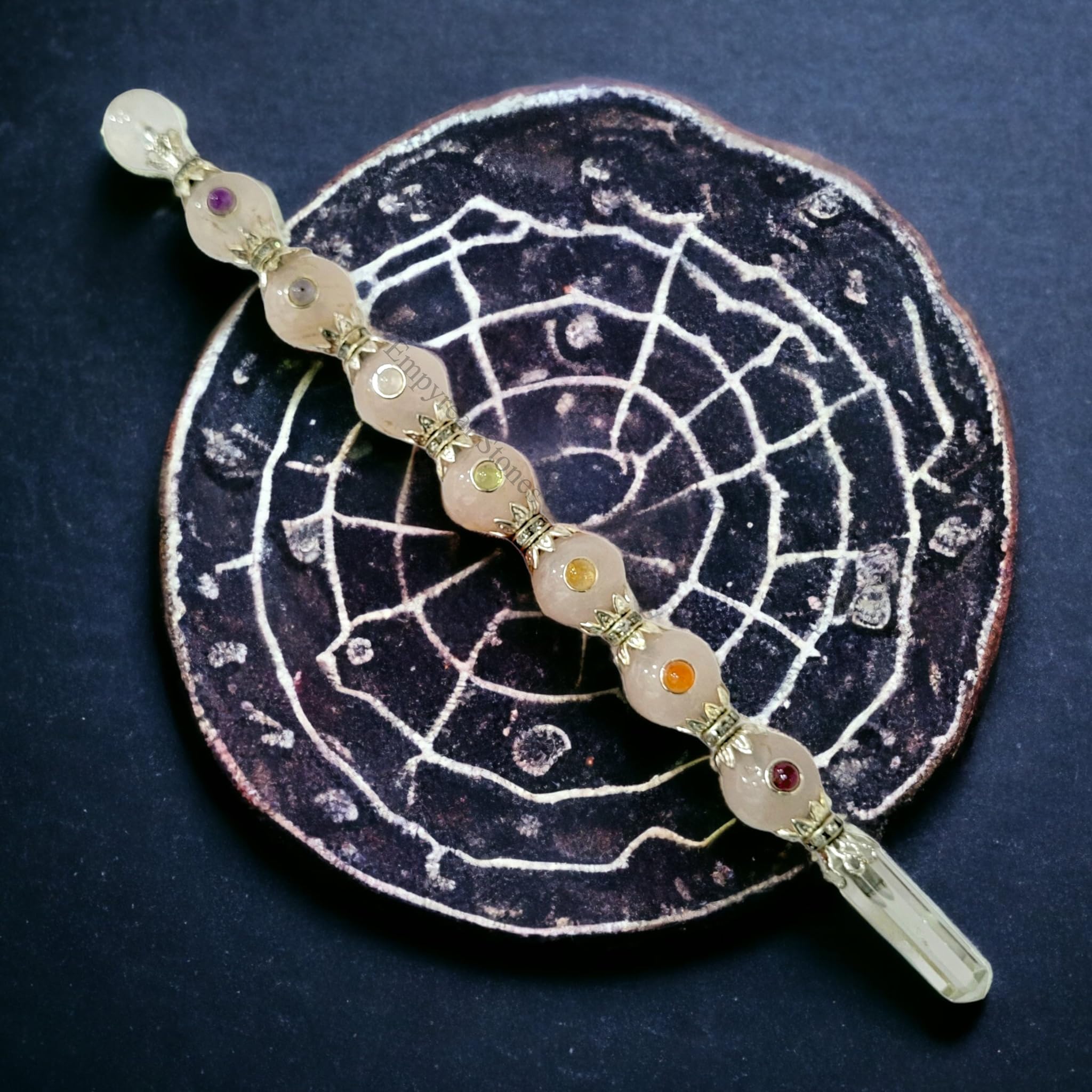 クリスタル チベタン ヒーリングスティック　ワンド　7チャクラ Amazon.co.jp: Empyreal Crystal 7チャクラヒーリングワンド