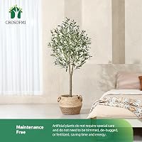 CROSOFMI 150 cm Műoliva fa dekoratív növény cserépben beltéri kültéri otthonhoz 7