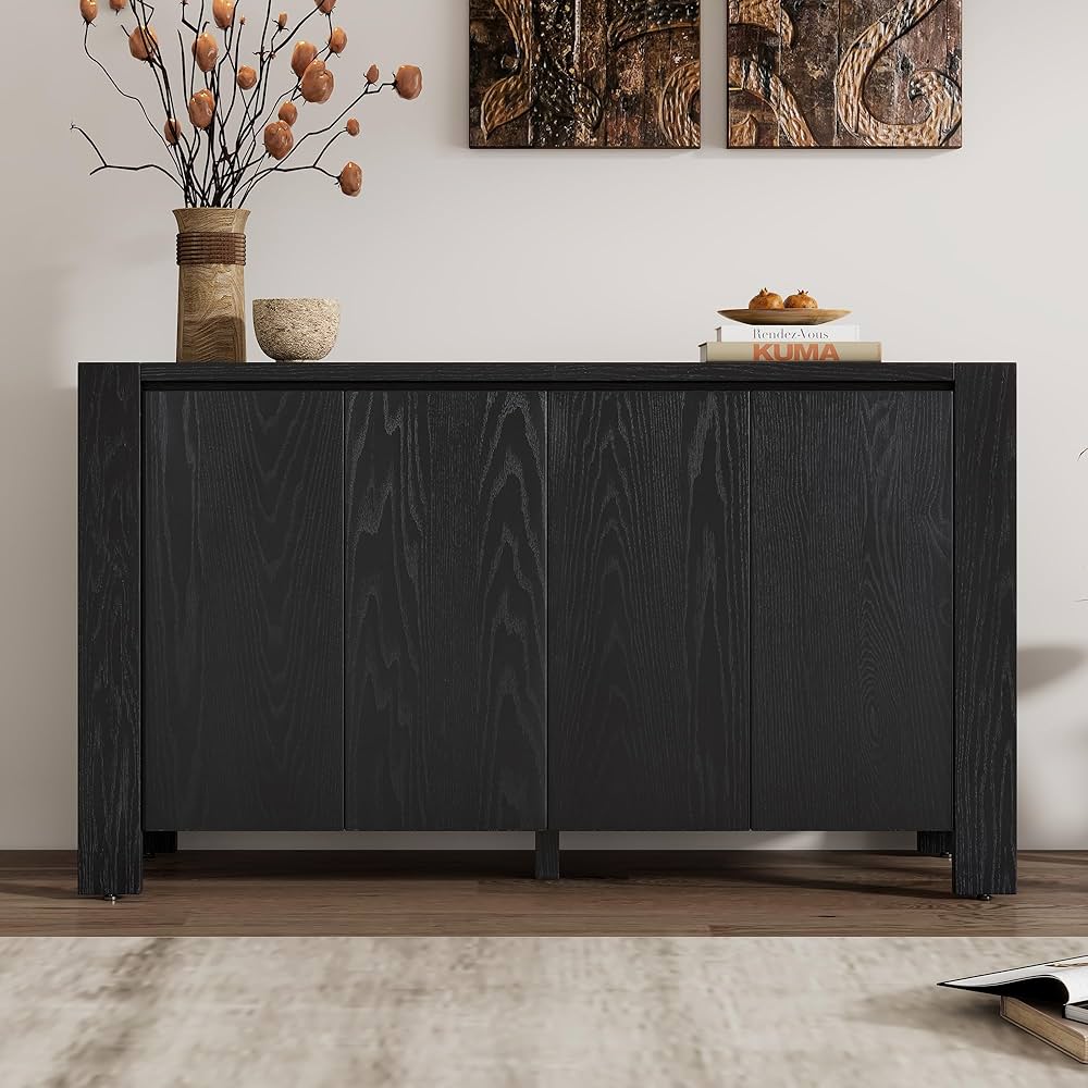 Amazon.com: Merax 59'' Black Sideboard Buffet Cabinet with