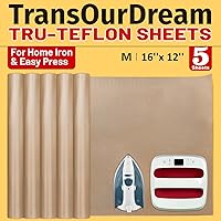Vista 8 de TransOurDream Paquete de 3 hojas de teflón de PTFE tamaño S de 8.5 x 11 pulgadas para mini prensa de calor, resistente al calor, papel