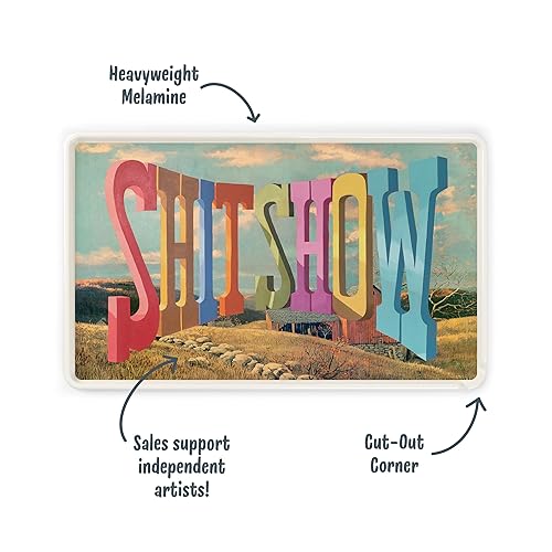 Miniatura 2 de Genuine Fred Bandeja súper útil, Shitshow de Wayne White, bandeja de melamina