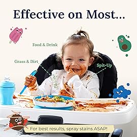 Miss Mouth\'s Messy Eater Stain Treater Spray - 4oz & 10 Wipes Stain Remover - Newborn & Baby Essentials - No Dry Cleaning Food, Grease, Coffee Off Laundry, Underwear, Fabric
