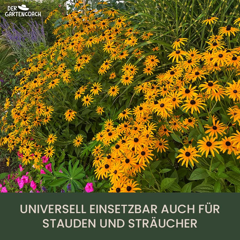 Rosendünger mit aktivierter Pflanzenkohle I nachhaltig & vegan I mit Mykorrhiza-Pilzen I optimale Ernährung für Blüten und Blätter I organischer Dünger (5 Kilogramm)