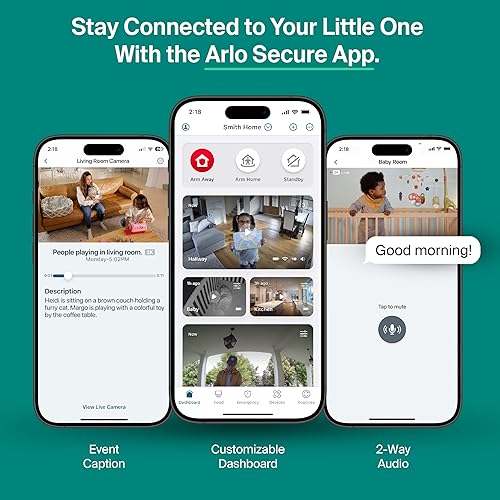 Miniatura 7 de Arlo Essential - Cámara de seguridad para interiores 2K (3 generación, versión 2025) - Alimentación enchufable con cable, reconocimiento de