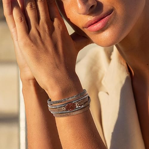 Miniatura 3 de Long tiantian Pulseras para mujer, joyería bohemia occidental de moda para mujer, de cuero, apilables, pulseras para mujer, pulseras para mujer,