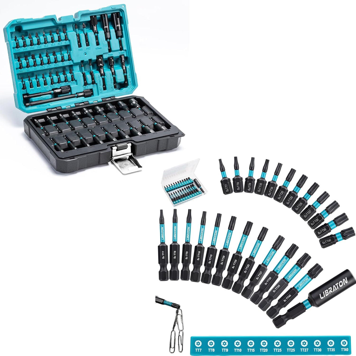 LIBRATON Nut Driver Set for Impact Drill and Impact Torx Bit Set