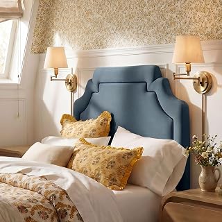 Modway Magnolia Twin Size Stain-Resistant Performance Velvet Headboard in [ Color] - Padded Cushioned Headboard with Adjustable Mounting Positions