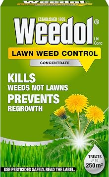Weedol Lawn Weedkiller, Concentrate, Kills Weeds Not Lawns, 500ML