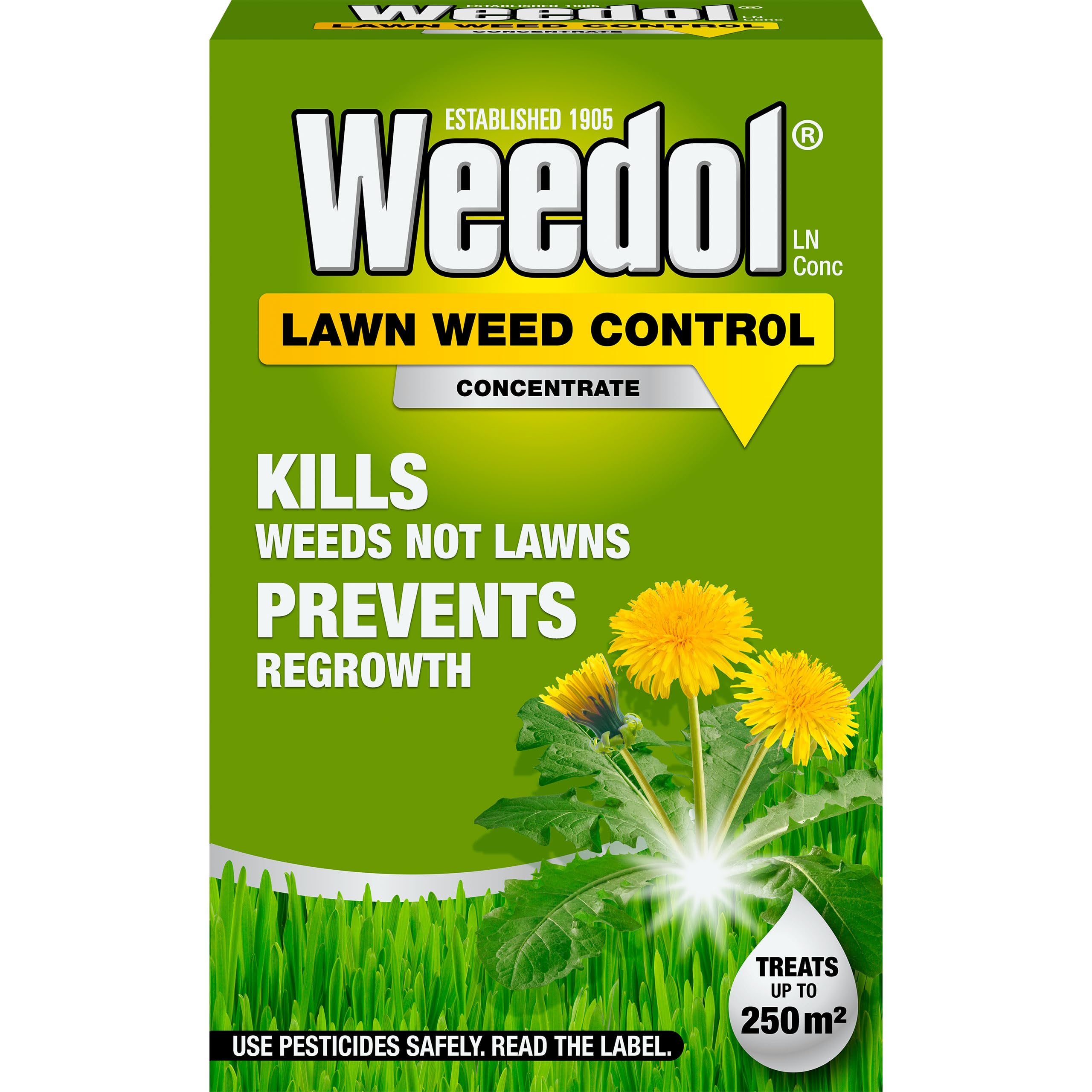 Weedol Lawn Weedkiller, Concentrate, Kills Weeds Not Lawns, 500ML