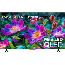 Insignia 55" Class F70 Series 4K UHD HDR QLED Mini-LED Smart Fire TV, Voice Remote with Alexa, Stream Live TV Without Cable
