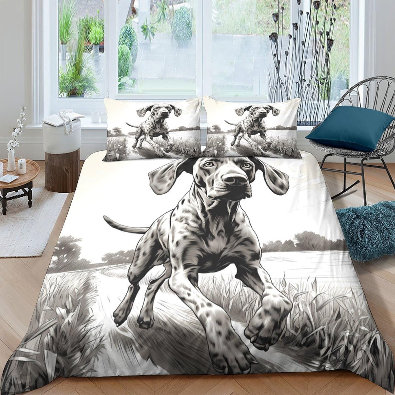 Linge de lit Dalmatian hypoallergénique et facile d'entretien 260x220cm