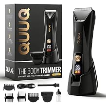 Trimmer for Men - Body Hair Trimmer for Men -SkinSafe- Manscape - Ball Trimmer Men with Display & Light - IPX 7 Rated Waterproof Groomer kit for Groin Rechargeable with Ceramic Blades with 5 Kit