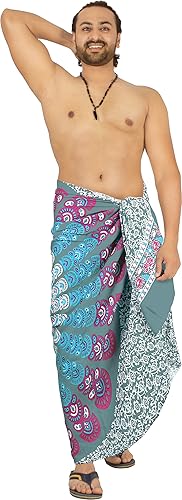 Miniatura 2 de LA LEELA Pareo largo casual estándar para hombre