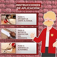 Vista 11 de XFasten Cinta adhesiva de doble cara para alfombras de área, 2 pulgadas x 30 yardas – Cinta antideslizante resistente para alfombras, funciona como