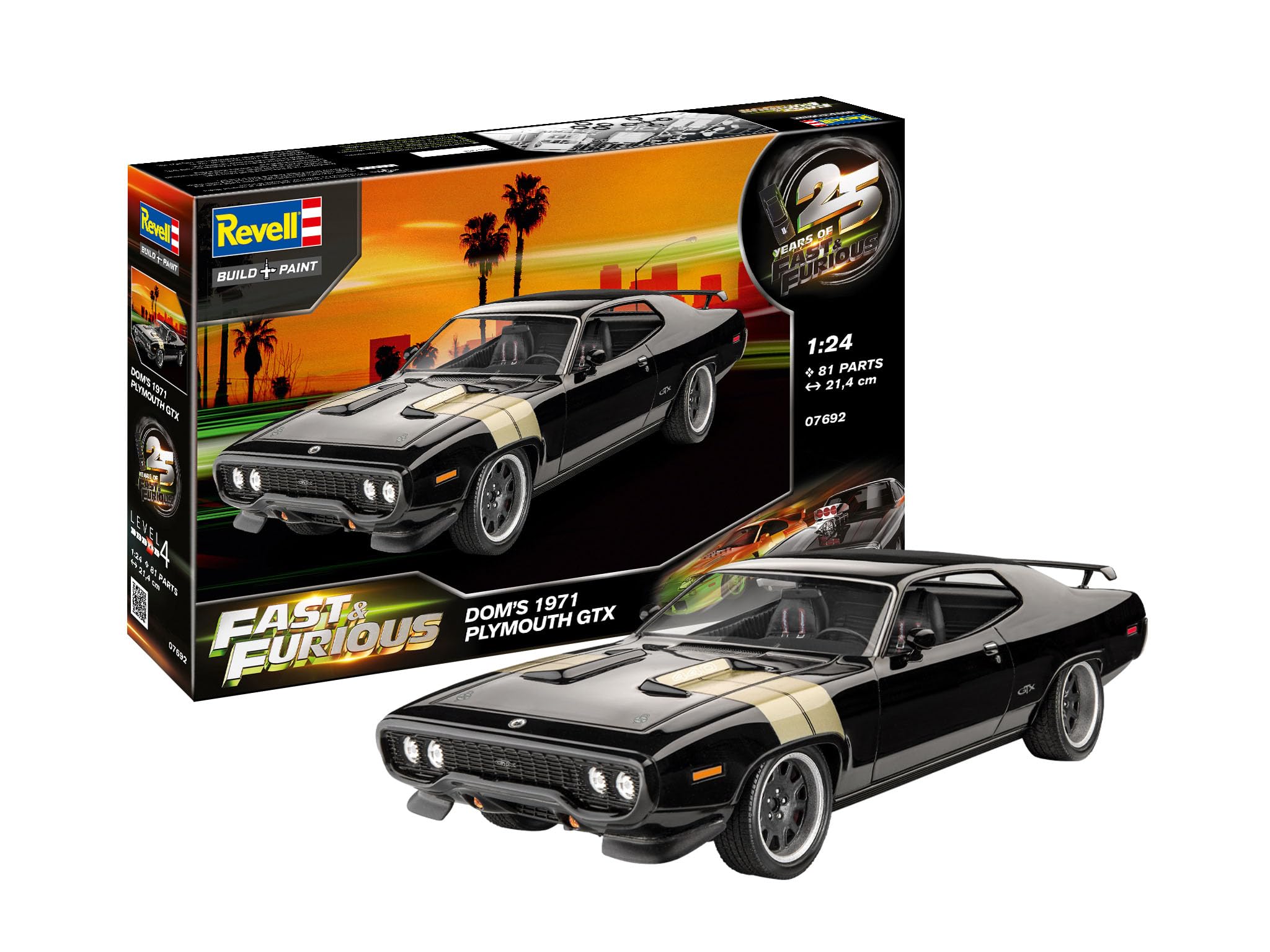 Amazon | ドイツレベル 1/24 Fast&Furious 1971年 プリムス GTX