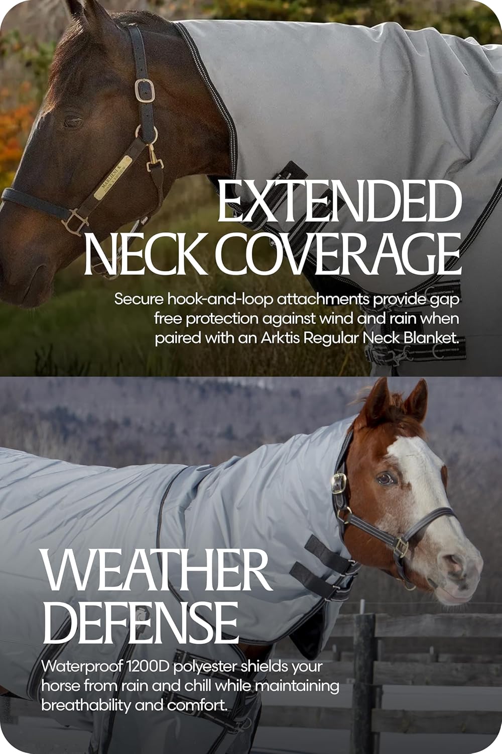 Equinavia Arktis Turnout Neck Cover No Fill | 1200 Denier - Carbon Gray - L