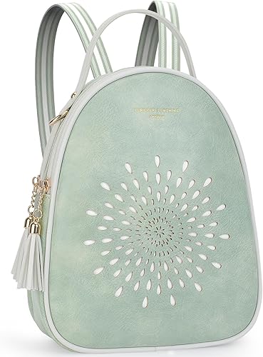 T1953 Mochila para mujer de piel sintética para regalo para niñas y mujeres 4-1953-mochila amarilla L