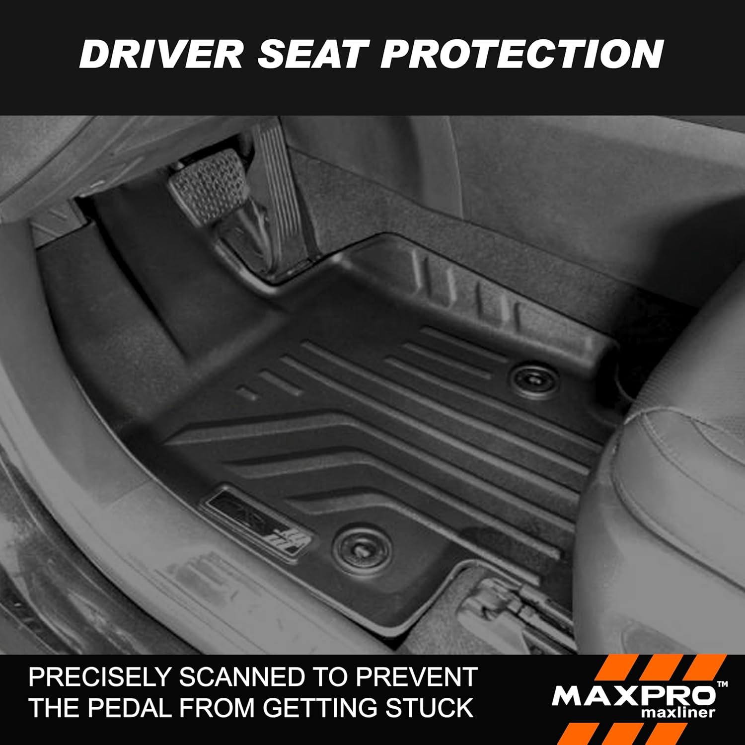 MAXPRO Floor Mats for 2023-2026 Lexus RX350 | Custom-fit, Heavy-Duty, All-Weather mats. Waterproof for Tough Conditions. 1st and 2nd Row Custom Floor Liners - Image 4
