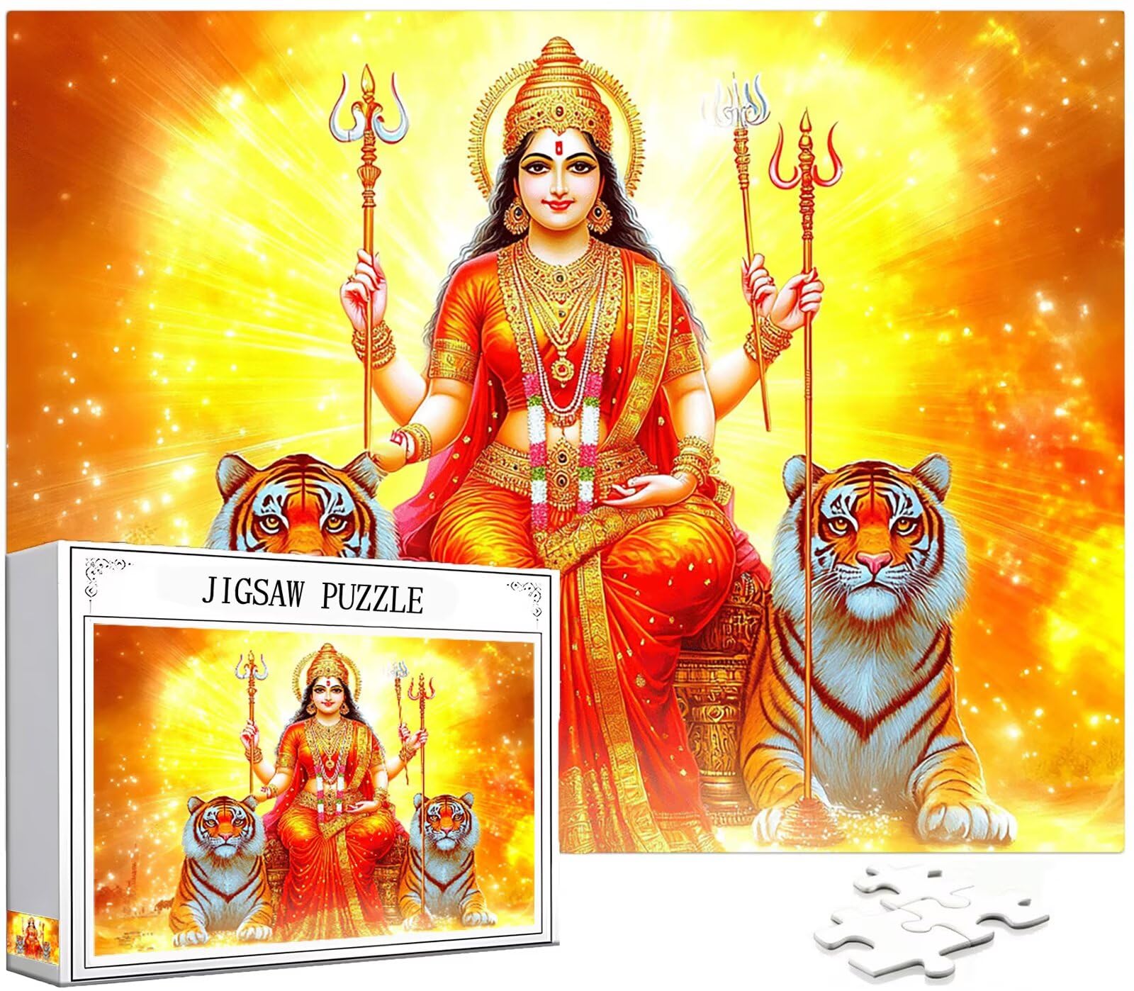 Puzzle 6000 elementów dla dorosłych, tygrys puzzle Indie wzór, duża drewniana układanka 179 x 105 cm początkująca dziewczyna edukacyjna wyzwanie zabawka z opakowaniem na prezent do dekoracji pokoju