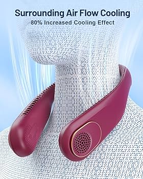 SWEETFULL Portable Neck Fan 360° Cooling Bladeless Personal