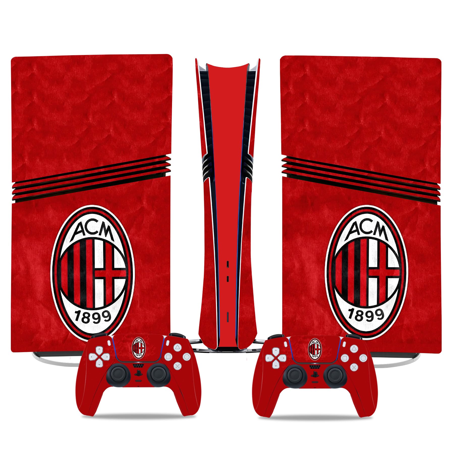 MaD Vision® Extra-haltbares Skin-Kit für PlayStation (PS5) Pro Disc und Pro Digital | Mattes Vinyl-Aufkleber-Set für Konsole + 2 Controller – für Milan Design