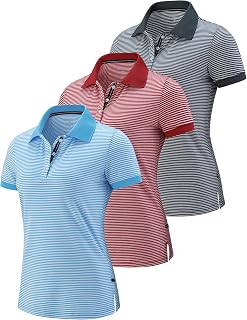 Liberty Pro 1 or 3 Pack Women's Athletic Polo Short Sleeve Shirts