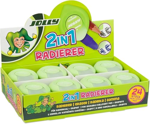 Jolly 2-in-1 Eraser for Graphite Pencils and Erasers, Double Sided Residue-Free 