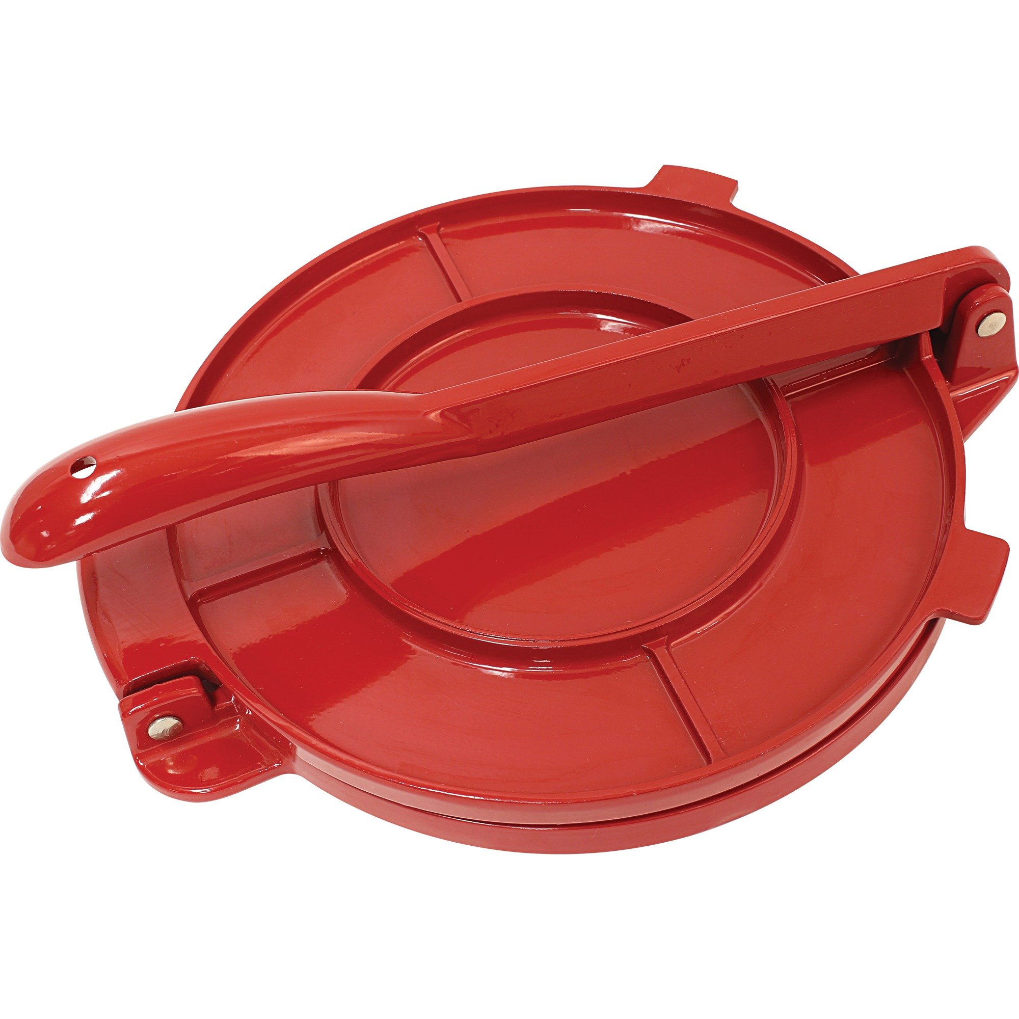 Chef's Secret Red Tortilla Press, Durable Tortilla Quickly Easily Makes Delicious Tortillas for Any Recipe, 8-Inch, Red