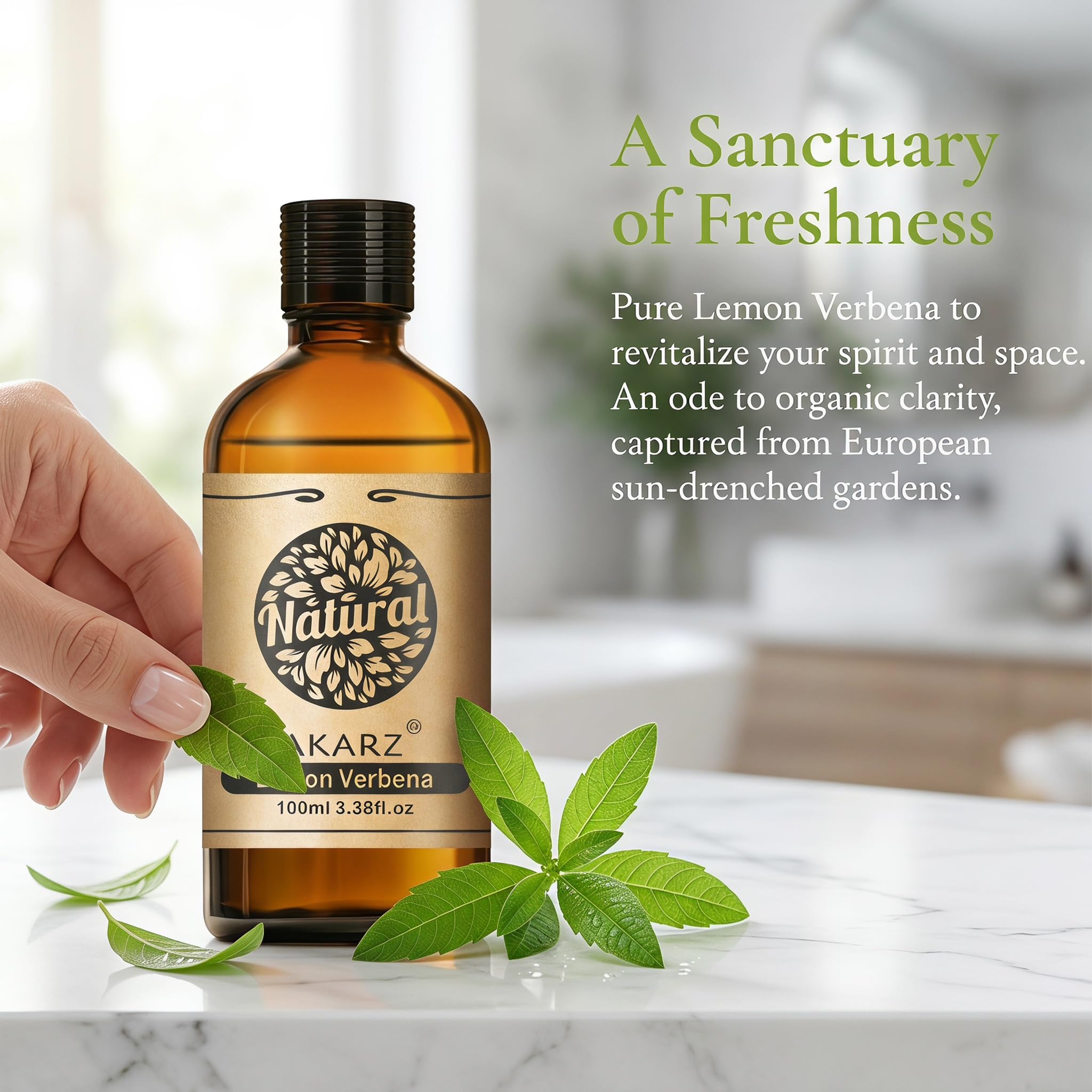 AKARZ 100ml Olejek esencjny z Limonii - Naturalny olejek aromatyczny do dyfuzorów, lamp aromatycznych i aromatów pomieszczeń
