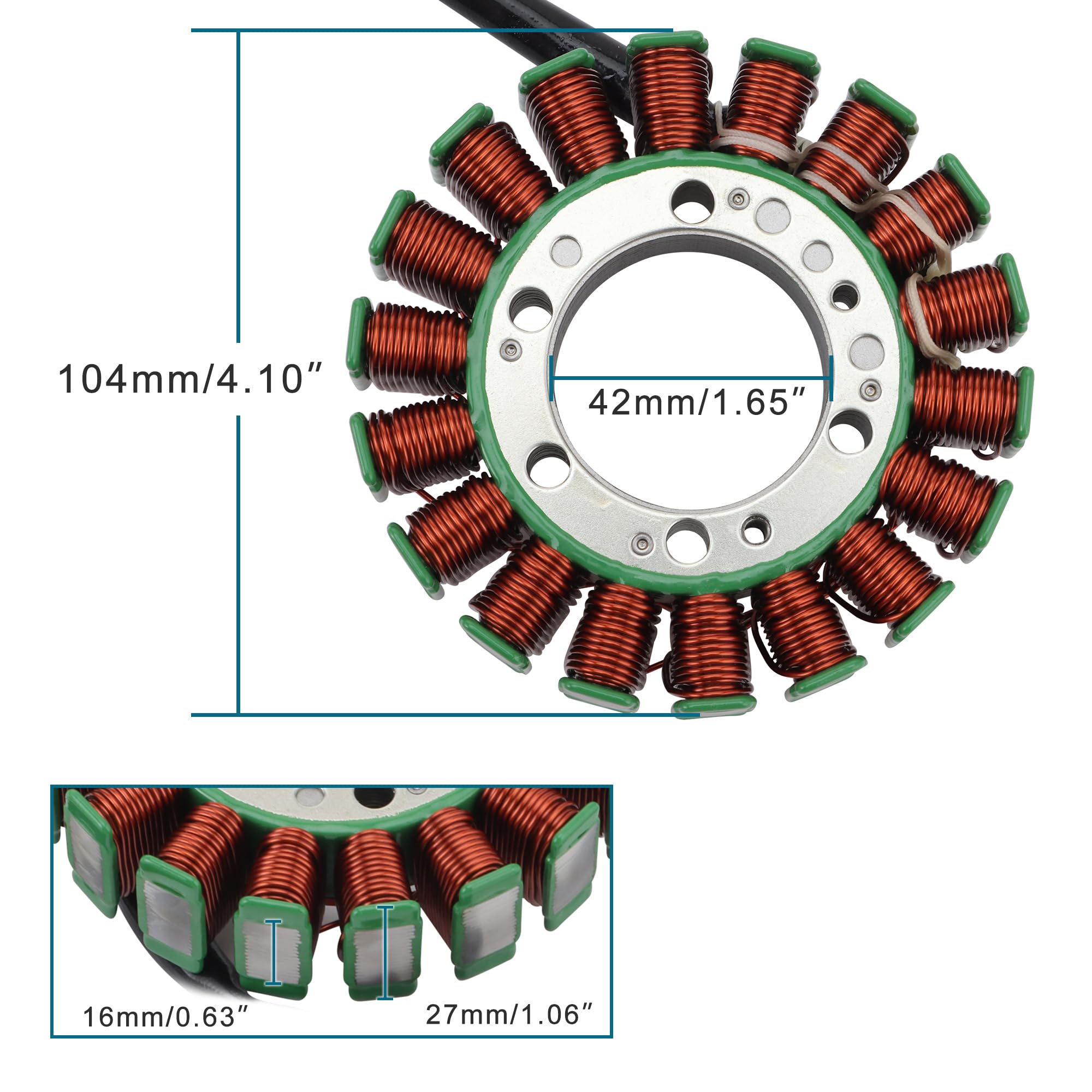GOOFIT 18 Bobina dello motociclo accessori moto bobina accensione statore magnete Sostituzione per ER650 ER6N ER6F EX650 Ninja 650 2006-2011