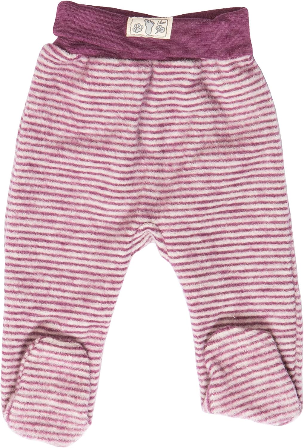 100% Organic Merino Wool Baby Footed Pants [250007]. Made in Germany.