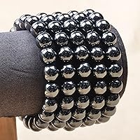 Vista 435 de MASSIVE BEADS Pulsera elástica de yoga hecha a mano con piedra natural, cristal curativo, energía, regalos para adultos unisex de 0.157 in, 0.236