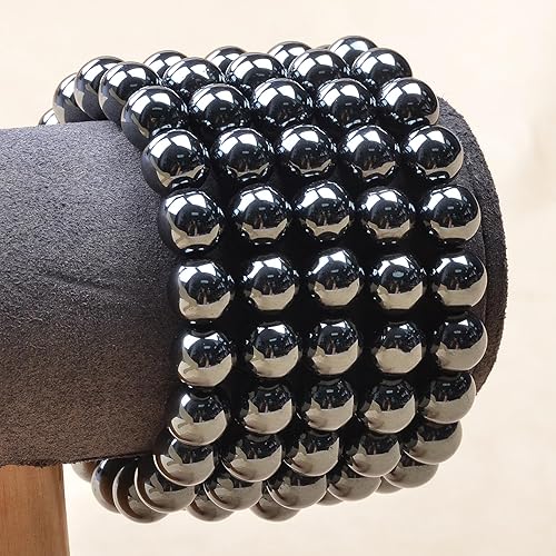 Vista 435 de MASSIVE BEADS Pulsera elástica de yoga hecha a mano con piedra natural, cristal curativo, energía, regalos para adultos unisex de 0.157 in, 0.236