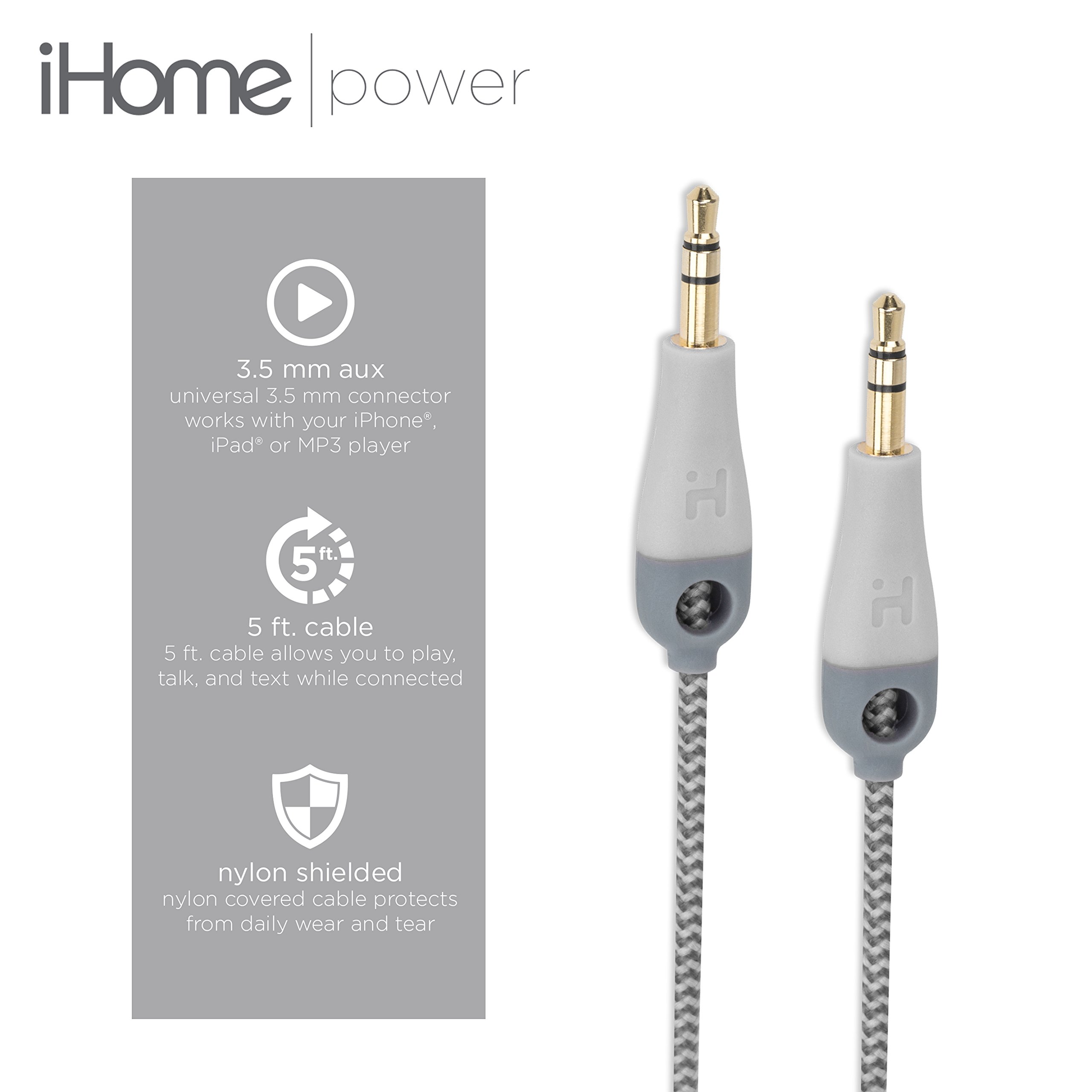 iHome Otros cables para teléfonos inteligentes/universales, color blanco