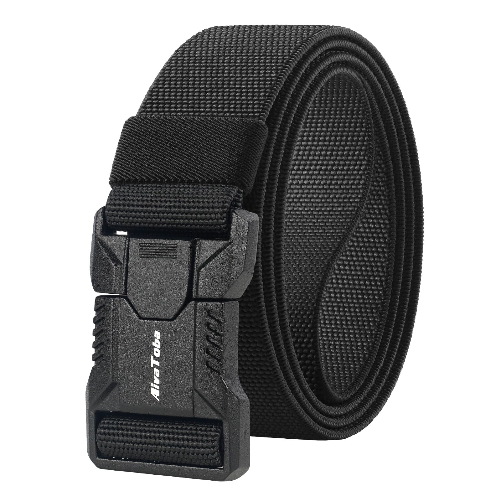 Tactical Belt Quick Release Military Work Belts for Men, Black Nylon Hiking Webbing & Daily Work Trousers Belt for Men