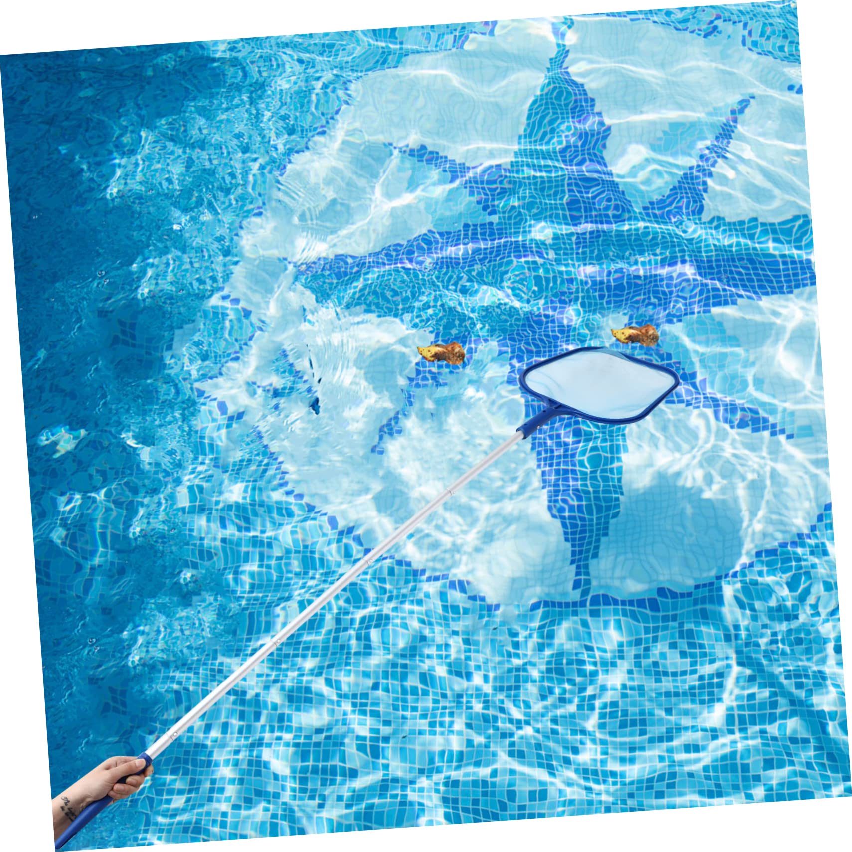 ibasenice Red Recogedora de Hojas de Piscina de Malla Delicada 5 Tramos