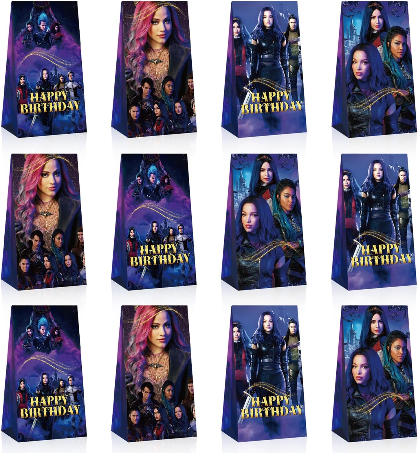 OptiacanOptiacan 12pcs Descendants Party Supplies, Descendants Themed Party Bags for Boys Girls Kids Party Decorations (Descendants)