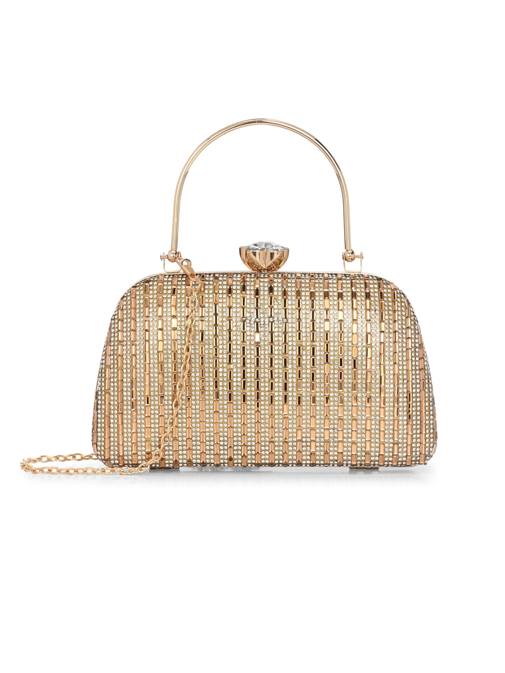 Women's Synthetic Handicraft Beautiful Bling Box Clutch Bag for Wedding, Banquet, Gift Family, & Friends