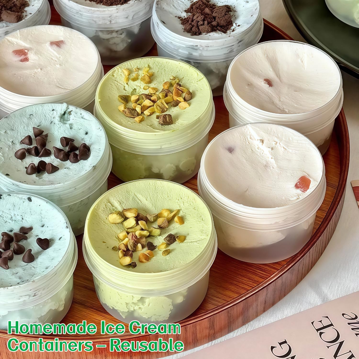 STACKABLES ~ Lot De 12 Récipients Alimentaires En Plastique De 236 Ml