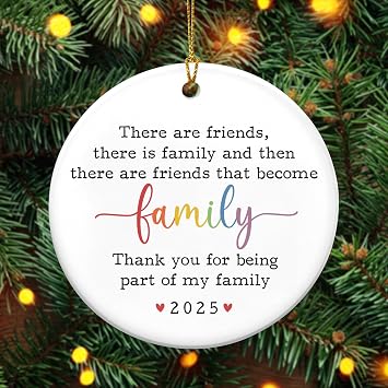 WRAPIX Christmas Friendship Gifts for Women Friends - Christmas Ornaments 2025 - BFF Bestie Birthday Gifts for Women Friendship, Friend Gift for Friends Female, Friend Ornament for Xmas Decorations